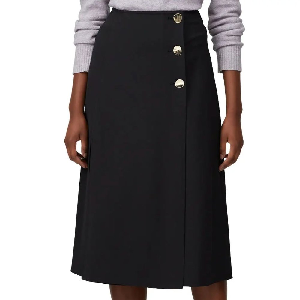 Kate Spade Side Slit Twill Skirt (NWT)